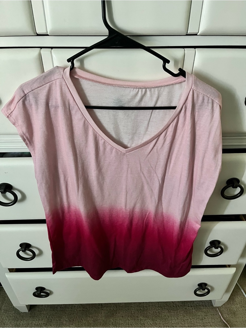 Women’s Pink Ombre V-Neck Tee